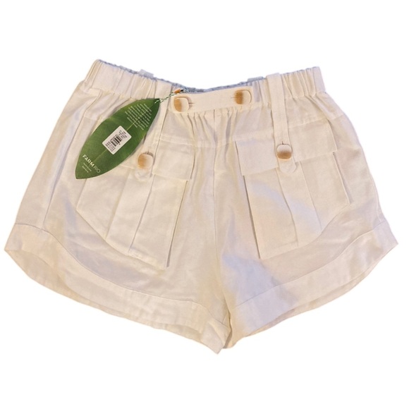 FARM RIO Off White Cargo Pockets Shorts NWT - Picture 8 of 12